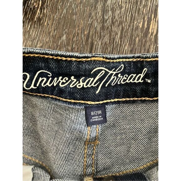 Universal Thread Raw Hem Button Fly Denim Shorts sz 8/29 - Picture 4 of 5